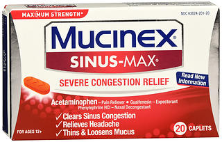 Mucinex Sinus-Max Severe Congestion & Pain Caplets 20 CP