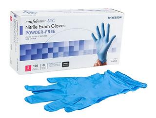 McKesson nitrile exam gloves powder free small