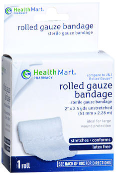 Health Mart Rolled Gauze Bandage 2 in x 2.5 yds 2.5 YD