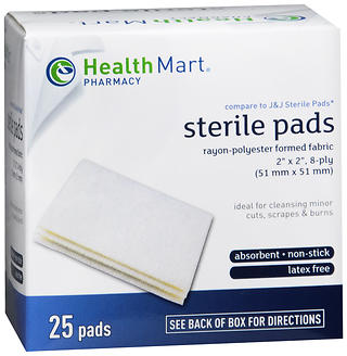 Health Mart Sterile Pads 2 in x 2 in 25 EA
