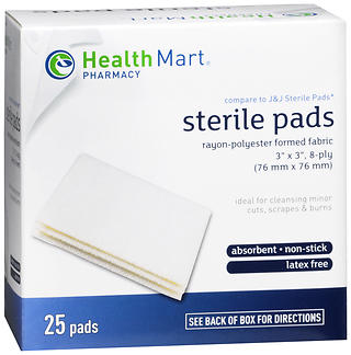 Health Mart Sterile Pads 3 in x 3 in 25 EA