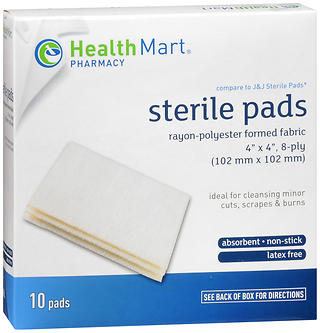 Health Mart Sterile Pads 4 in x 4 in 10 EA