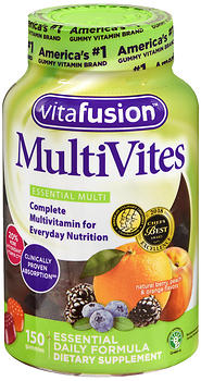 Vitafusion MultiVites Gummies Natural Berry, Peach & Orange Flavors 150 EA