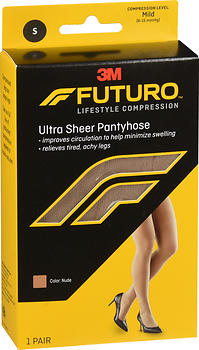 FUTURO Lifestyle Compression Ultra Sheer Pantyhose Mild Nude SIZE S