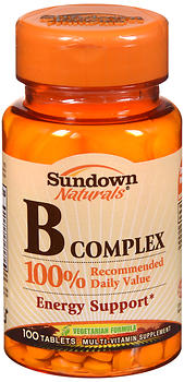 Sundown Naturals B Complex Tablets 100 TB