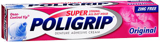 SUPER POLIGRIP Denture Adhesive Cream Original 2.4 OZ