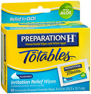 Preparation H Totables Irritation Relief Wipes