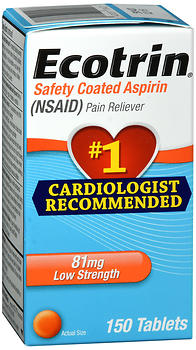 Ecotrin Safety Coated Aspirin 81 mg Low Strength Tablets 150 TB