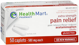 Health Mart Pain Relief Caplets Extra Strength 50 CP