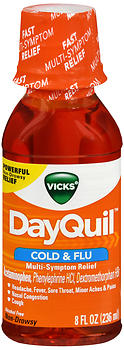 Vicks DayQuil Cold & Flu Liquid 8 OZ