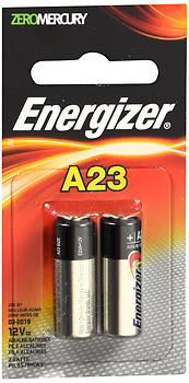 Energizer Zero Mercury Alkaline Batteries Size A23 2EA