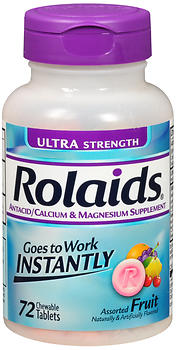 Rolaids Chewable Tablets Ultra Strength Assorted Fruit 72 TB