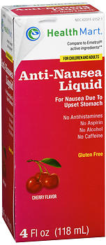 Health Mart Anti-Nausea Liquid Cherry Flavor 4 oz