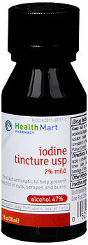 Health Mart Iodine Tincture USP 2% Mild 1 OZ