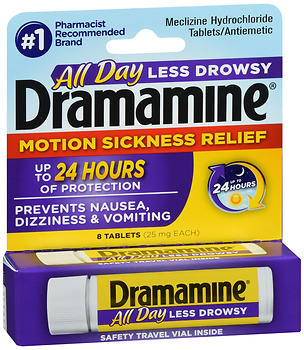 Dramamine Motion Sickness Relief Tablets All Day Less Drowsy