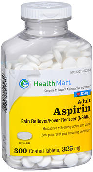 Health Mart Adult Aspirin 325 mg Coated Tablets 300 TB