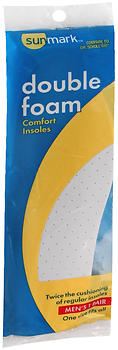 Sunmark Double Foam Comfort Insoles Men's One Size 1 EA