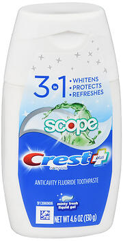 Crest Complete Multi-Benefit Tartar Control Whitening + Scope Toothpaste Liquid Gel Minty Fresh 4.6 oz