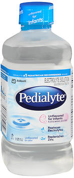Pedialyte Electrolyte Solution Unflavored 33.8 OZ