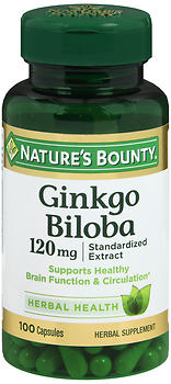 Nature's Bounty Ginkgo Biloba 120mg 100 capsules