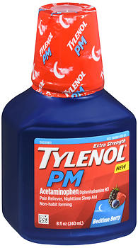 Tylenol PM Extra Strength Liquid Bedtime Berry 8 OZ