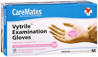 CareMates Vytrile Examination Gloves Powder Free Medium