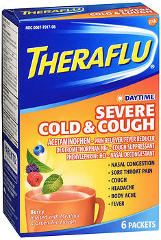 Theraflu Daytime Severe Cold & Cough Packets Berry