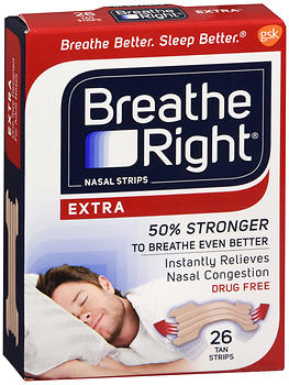 Breathe Right Nasal Strips Extra Tan 26EA