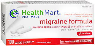 Health Mart Migraine Relief Coated Caplets 100 CP