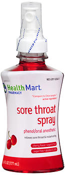 Health Mart Sore Throat Spray Cherry Flavor 6 OZ