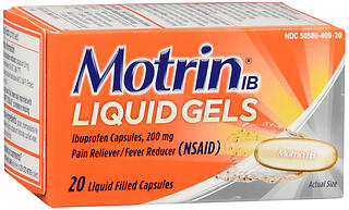 Motrin IB 200 mg Ibuprofen Liquid Gels 20 CP