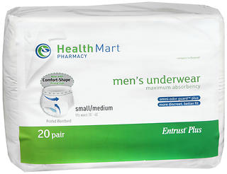 Health Mart Men's Underwear Maximum Absorbency Small/Medium 20 EA