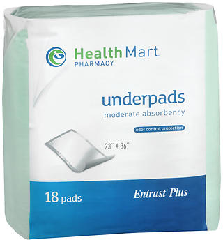 Health Mart Moderate Absorbency Underpads 18 EA