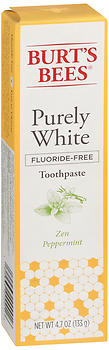 Burt's Bees Purely White Fluoride-Free Toothpaste Zen Peppermint 4.7 oz