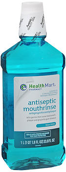 Health Mart Antiseptic Mouthrinse Antigingivitis/Antiplaque Blue Mint 1 LT