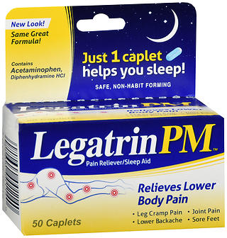Legatrin PM Pain Reliever/Sleep Aid Caplets 50 CP