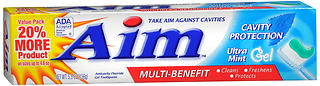Aim Anticavity Fluoride Gel Toothpaste Ultra Mint 5.5 oz