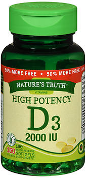 Nature's Truth High Potency Vitamin D3 2000 IU Quick Release Softgels 150 CP