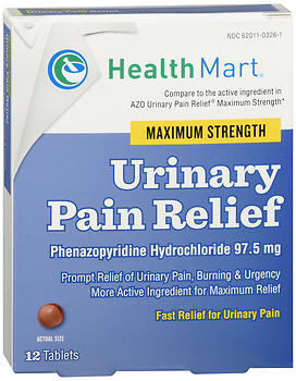 Health Mart Urinary Pain Relief Tablets Maximum Strength 12 TB