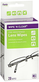 Flents Wipe 'N Clear Pre-Moistened Lens Wipes