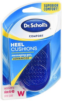Dr. Scholl's Comfort Heel Cushions Advanced Massaging Gel Women's 1 PR