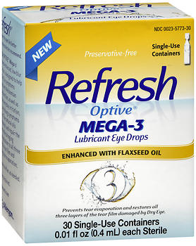 REFRESH Optive Mega-3 Lubricant Eye Drops with Flaxseed Oil