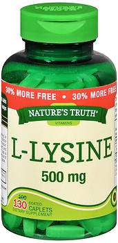 Nature's Truth Vitamins L-Lysine 500 mg Coated Caplets 130 TB