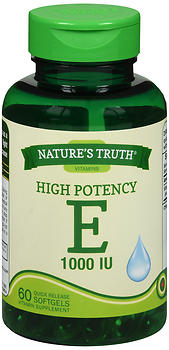 Nature's Truth High Potency E 1000 IU Vitamin Supplement Softgels 60 CT