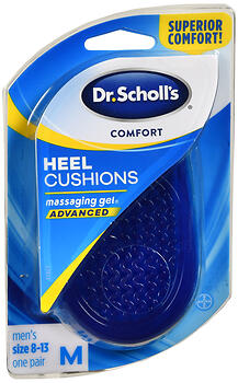 Dr. Scholl's Comfort Heel Cushions Advanced Massaging Gel Men's 1 PR
