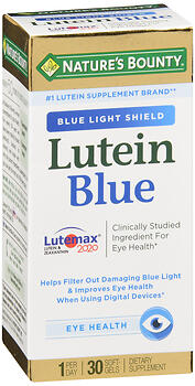 NATURE'S BOUNTY LUTEIN BLUE SOFTGELS