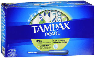 Tampax Pearl Tampons Super Absorbency Unscented 8 EA
