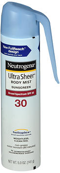 Neutrogena Ultra Sheer Body Mist Sunscreen SPF 30 5 OZ