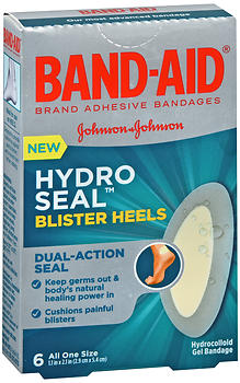 Band-Aid Hydro Seal Blister Heels Hydrocolloid Gel Bandages 6 EA