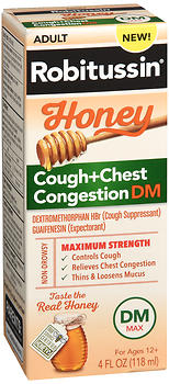 Robitussin Adult Honey Cough + Chest Congestion DM Liquid 4 OZ